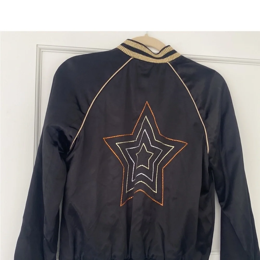 MOTHER The Letterman satin zip jacket Small - Picture 7 of 8